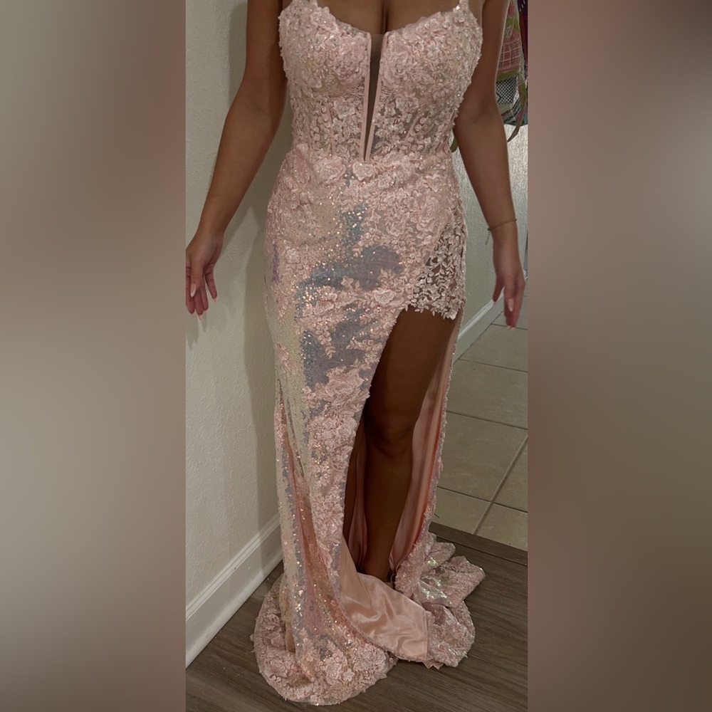Sherri Hill Pink Strapless Sparkling Formal or Prom stunner- NWT - size 6